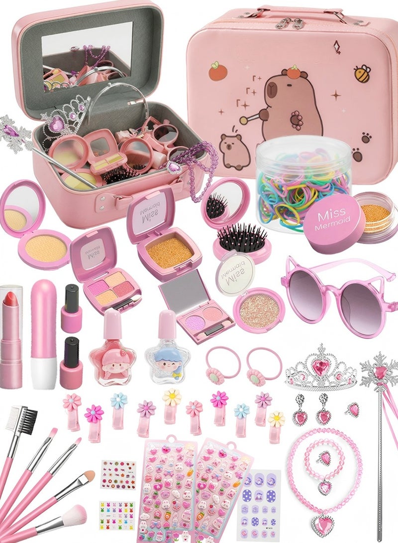 46 PCS Kid's Makeup Toy Set, Suitable for Girl Aged 3–14 - Image 1